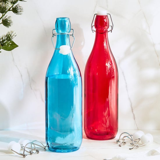 Corsica Medika Set of 2 Glass Water Bottle - 1L