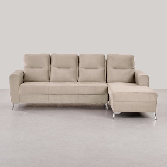 HELIOS Vive Fabric 3-Seater Right Corner Sofa with Lounge - Beige