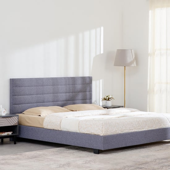 Connect Planks King Bed - Grey