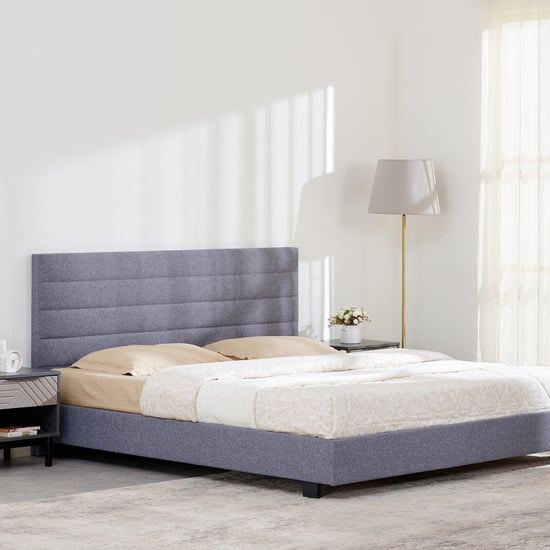 Connect Planks Queen Bed - Grey