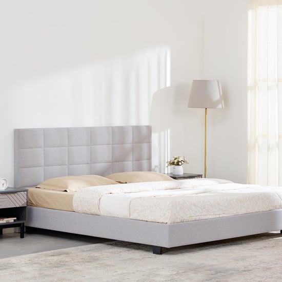 Connect Square King Bed - Grey