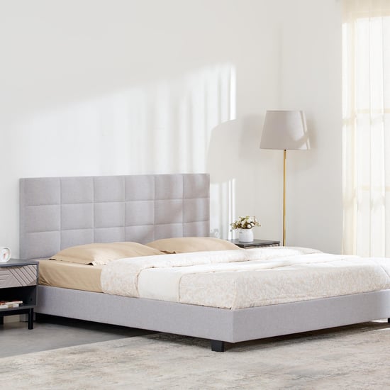 Connect Square Queen Bed - Grey