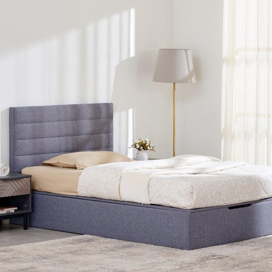 Connect Planks Teen Bed with Hydraulic Storage - Grey