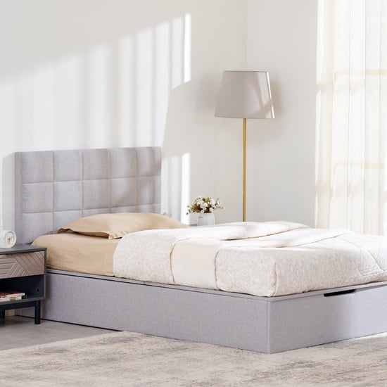 Connect Square Teen Bed with Hydraulic Storage - Grey