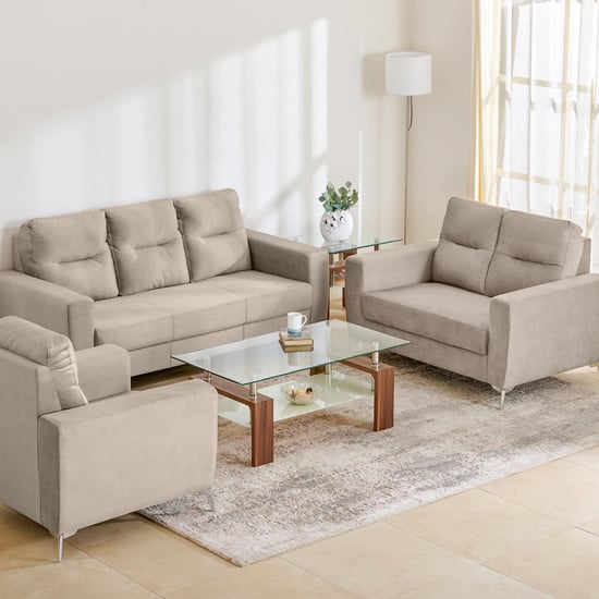 Helios Vive Fabric 3+2+1 Seater Sofa - Beige