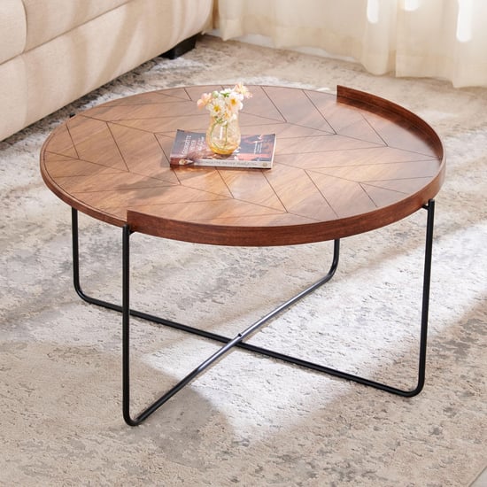 Helios Troy Mango Wood Coffee Table - Brown