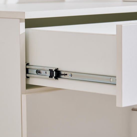 Quadro 8 Pairs Shoe Cabinet with Drawer - White