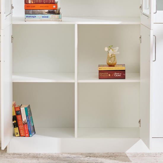 Quadro 3-Door Book Cabinet - White