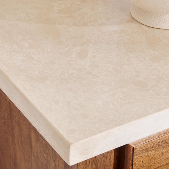 Giza Composite Marble Top Sideboard - Beige and Brown