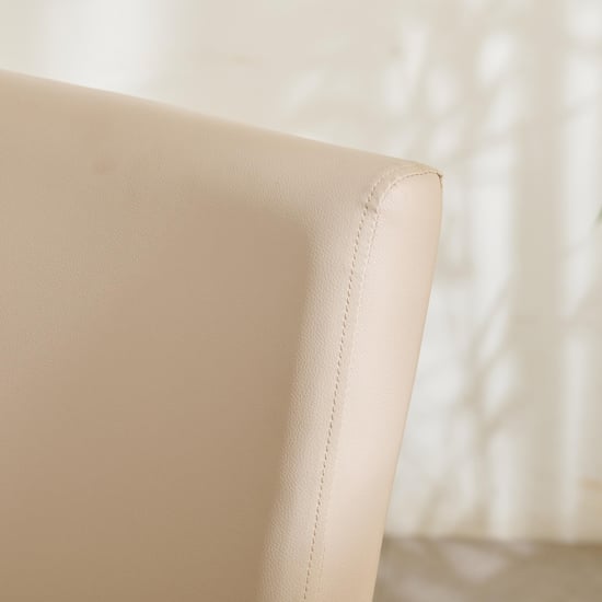 Giza Set of 2 Faux Leather Dining Chairs - Beige