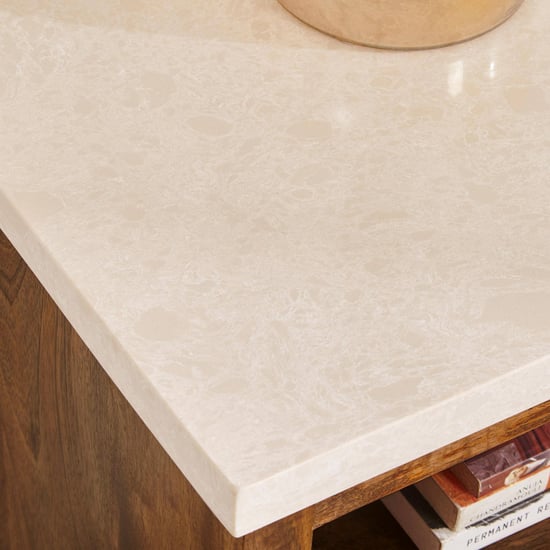 Giza Composite Marble Top TV Unit - Beige and Brown