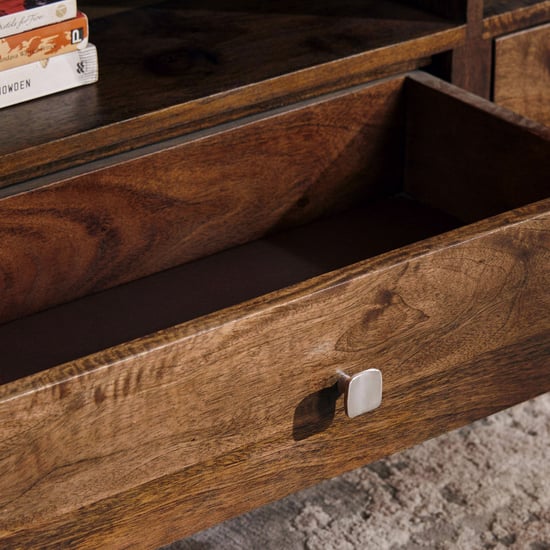 Giza Composite Marble Top TV Unit - Beige and Brown