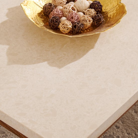 Giza Composite Marble Top Coffee Table - Walnut