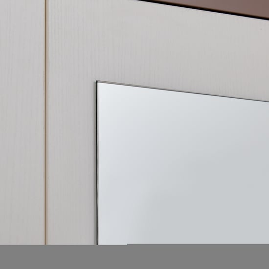 Quadro 2-Door Wardrobe with Mirror - White