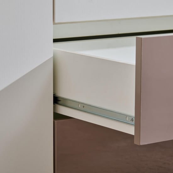 Quadro 4-Door Wardrobe with Mirror - White