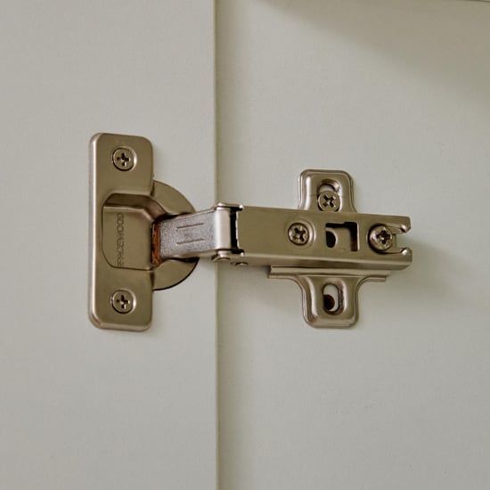 Quadro 4-Door Wardrobe with Mirror - White