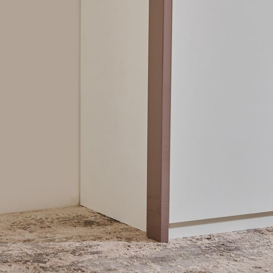 Quadro 4-Door Wardrobe with Mirror - White