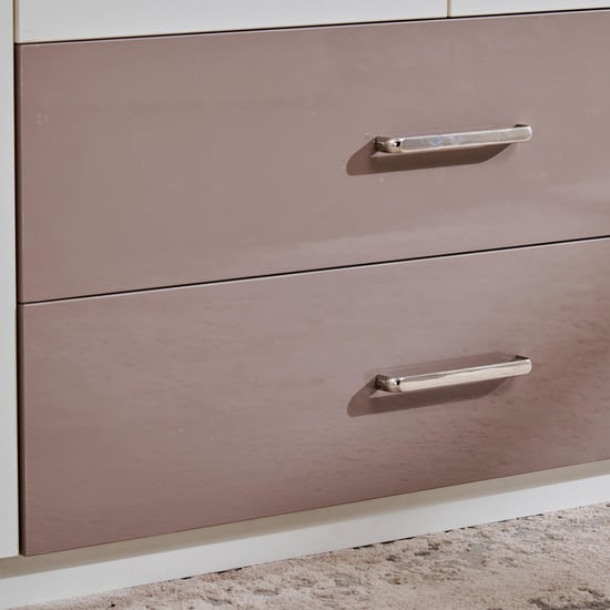 Quadro 4-Door Wardrobe with Mirror - White