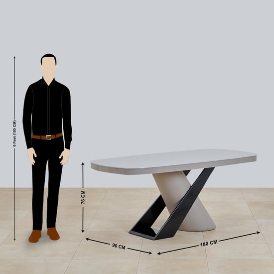 180cm Grey Table Bench Viscount 180cm Marble Dining Table With