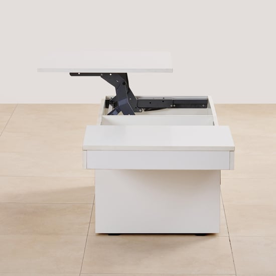 (Refurbished) Helios Reynan Lift-Up Coffee Table - White