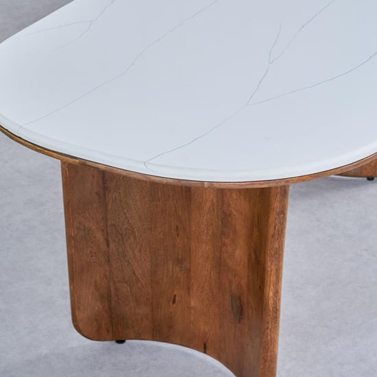 Fern Living Quartz Top 6-Seater Dining Set with Chairs - Green