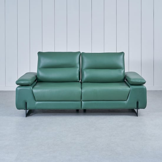 Fern Living Half Leather 3-Seater Sofa - Green