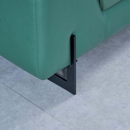 Fern Living Half Leather 3-Seater Sofa - Green