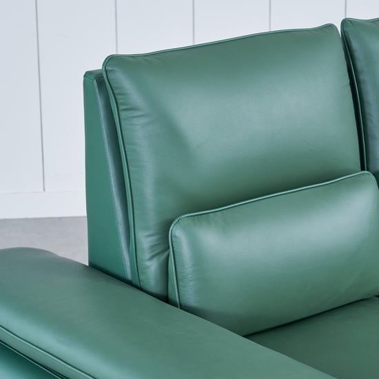 Fern Living Half Leather 3-Seater Sofa - Green