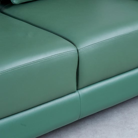 Fern Living Half Leather 3-Seater Sofa - Green