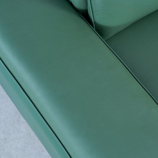 Fern Living Half Leather 3-Seater Sofa - Green