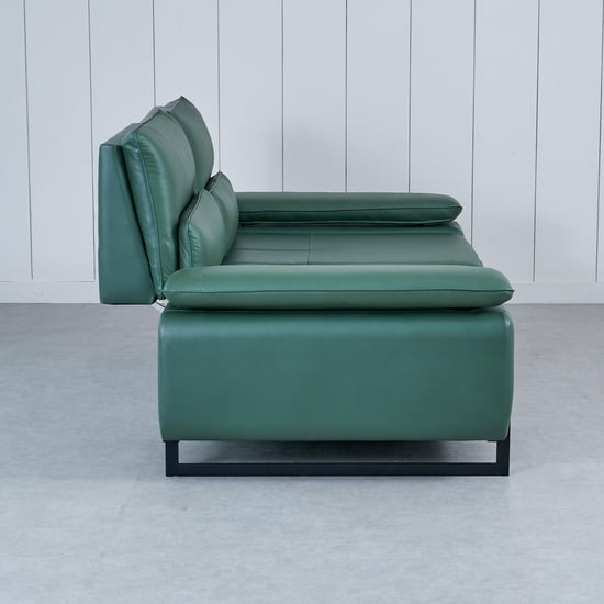 Fern Living Half Leather 3-Seater Sofa - Green