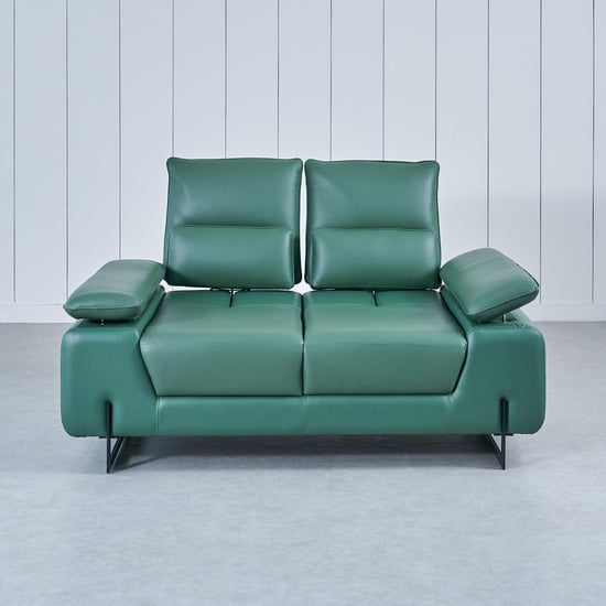 Fern Living Half Leather 2-Seater Sofa - Green