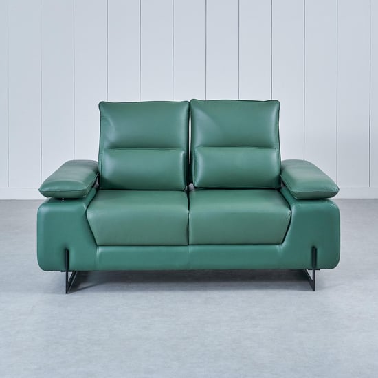 Fern Living Half Leather 2-Seater Sofa - Green