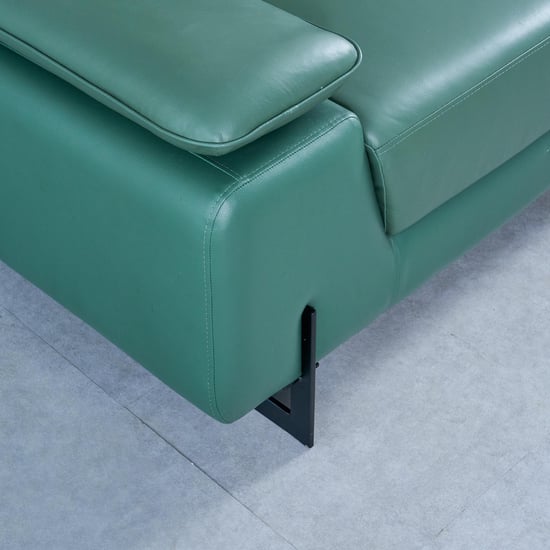 Fern Living Half Leather 2-Seater Sofa - Green