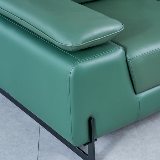 Fern Living Half Leather 2-Seater Sofa - Green