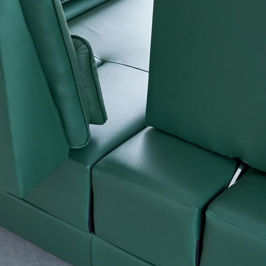 Fern Living Half Leather 2-Seater Sofa - Green