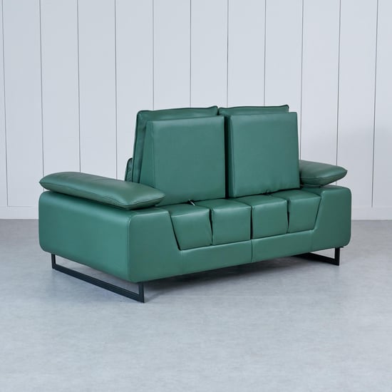 Fern Living Half Leather 2-Seater Sofa - Green