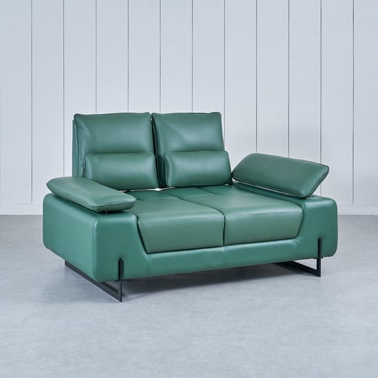 Fern Living Half Leather 2-Seater Sofa - Green