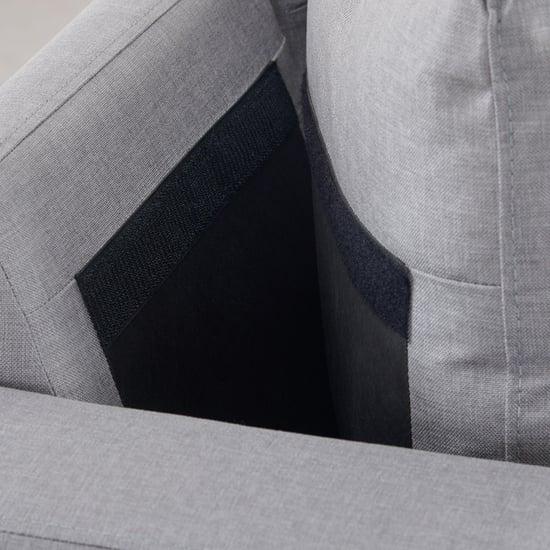 Berry Fabric 3-Seater Corner Sofa with Left Chaise - Grey