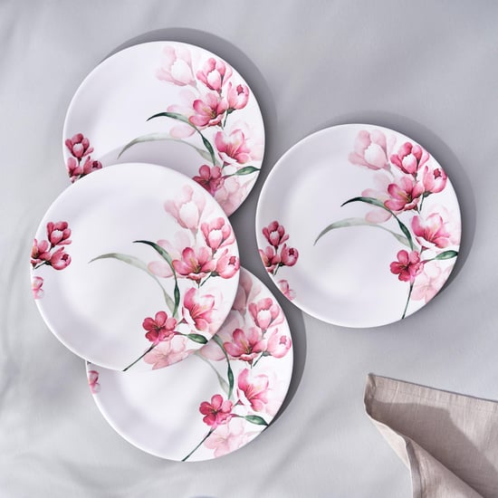 Spinel Set of 4 Melamine Printed Dinner Plates - 27.5cm