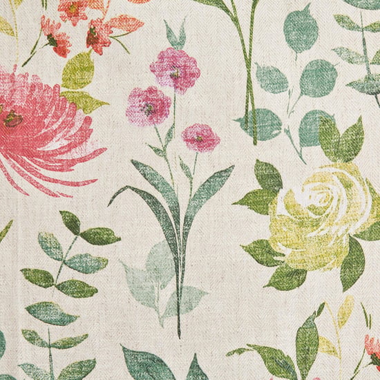 Mellow Iguana Floral Print Light Filtering Window Curtain