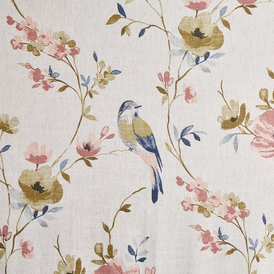 Mellow Elm 1Pc Floral Print Light Filtering Door Curtain