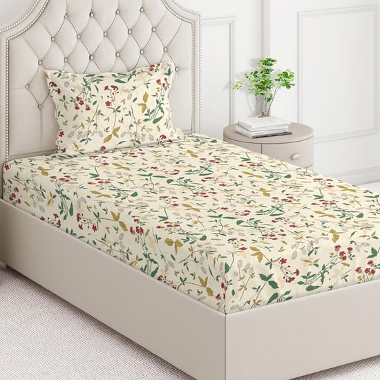 LAYERS Emaline Cotton 144TC Floral Print 2Pcs Single Bedsheet Set