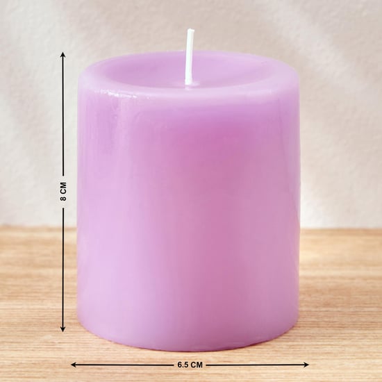 Colour Refresh Lavender Scented Pillar Candle