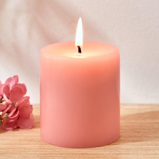 Colour Refresh Rose Scented Pillar Candle