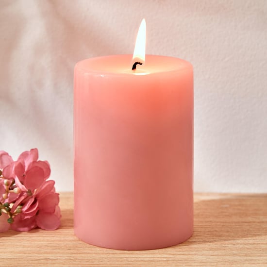 Colour Refresh Rose Scented Pillar Candle