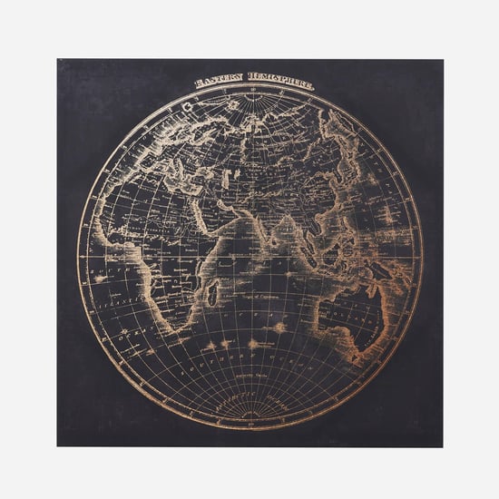 Corsica Brezza Set of 2 Canvas World Map Picture Frames - 50x50cm