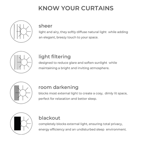 Aeris Set of 4 Light-Filtering and Sheer Door Curtains