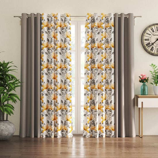 Aeris Set of 4 Printed Light-Filtering and Sheer Door Curtains