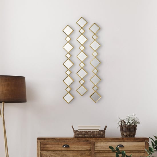 Corvus Maize Mirror Set of 3 Decorative Wall Art